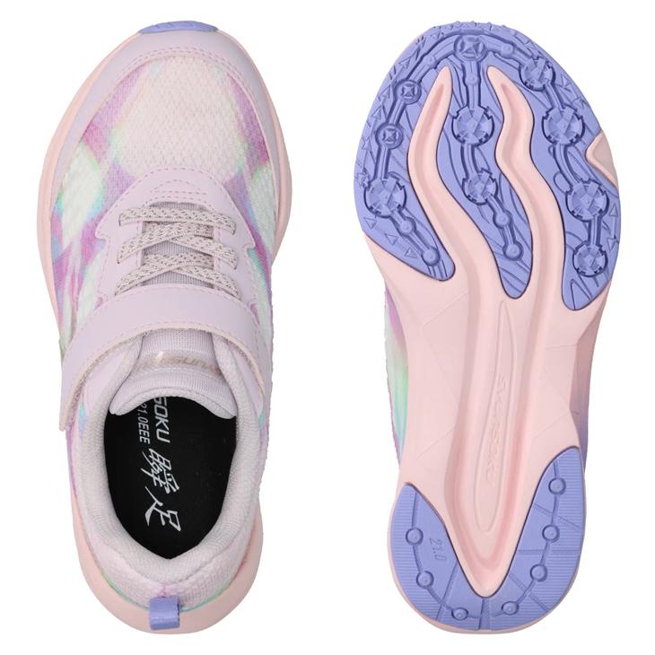 瞬足 シュンソク レモンパイ キッズ ジュニア 女の子 スニーカー 幅広