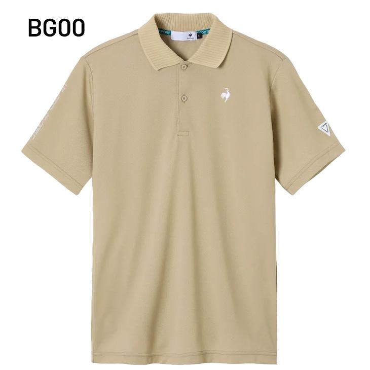 新品　Golfickers ゴルフィッカーズ　クールワイドポロシャツ　ベージュL le coq sportif（ルコックスポルティフ） ルコック 地柄 半袖