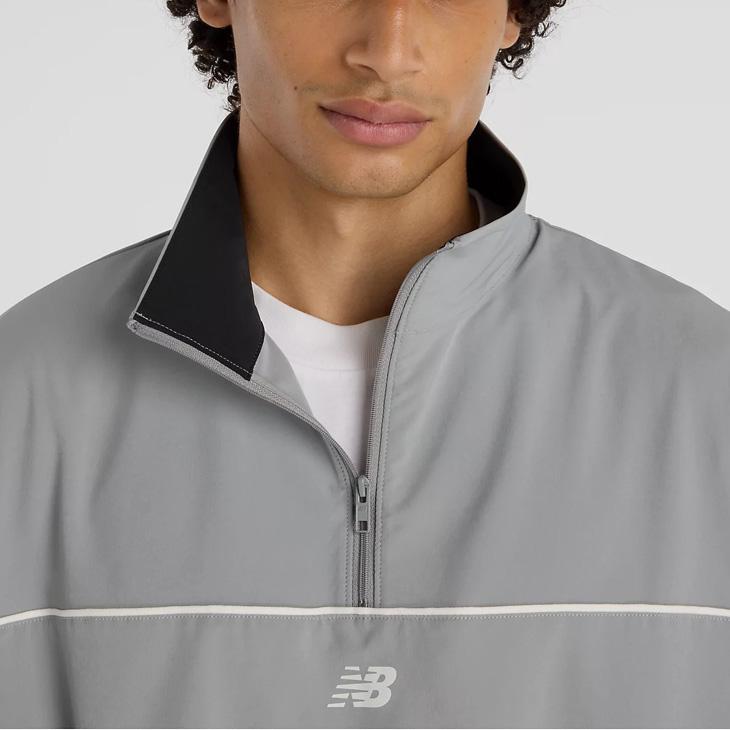 【新品未使用】new balance ハーフジップシャツ グレー サイズ1 New Balance（ニューバランス） トレーニングシャツ 半袖 メンズ