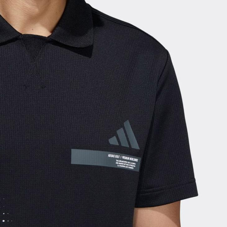 adidas ブラック 半袖　ポロシャツ　ゴルフ adidas（アディダス） ポロシャツ 半袖 メンズ ゴルフウェア adidas