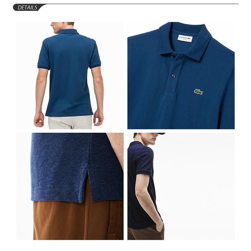 未使用近いLACOSTE ネイビー スリムフィット ポロシャツMサイズ ラコステ ラコステ LACOSTE スリムフィットソリッドポロシャツ（半袖