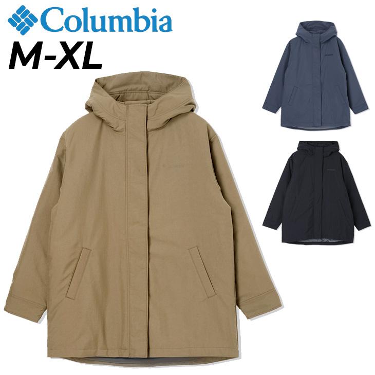 Columbia フード付きホワイト 中綿ロングコート Sサイズ 90/165 Columbia（コロンビア） 中綿ジャケット レディース ハイクトゥ