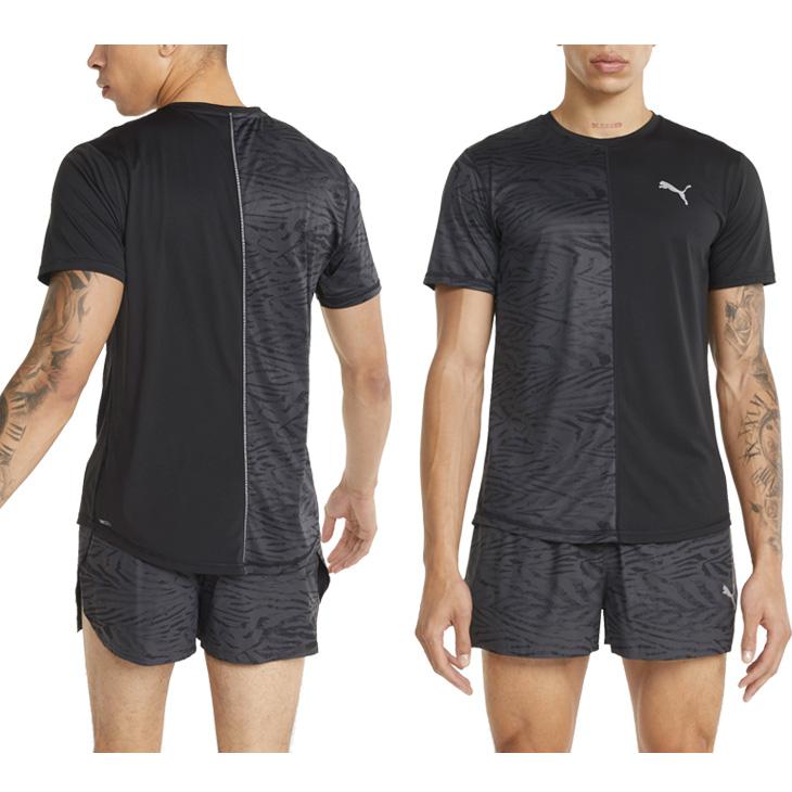 ランニングウェア 3点セット メンズ PUMA プーマ/半袖Tシャツ ショートパンツ ロングタイツ スポーツ セットアップ/マラソン ジョギング  /Pumaset-E