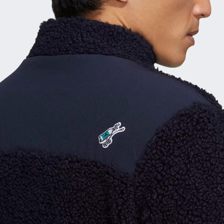 アディダス ゴルフ adidas golf ボアフリース PLAY GREEN adidas アディダス ボアジャケット 裏起毛 メンズ ゴルフジャケット