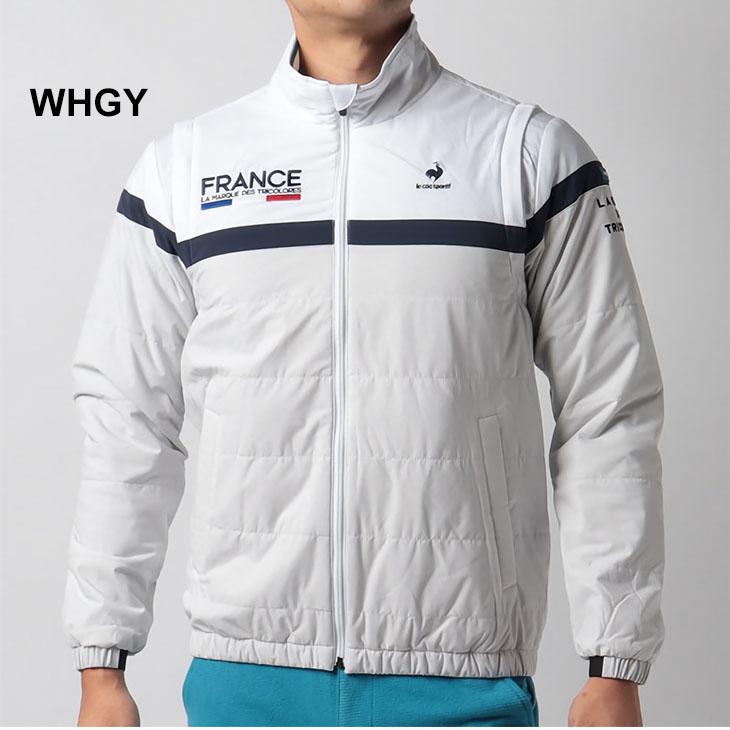 LE COQ GOLF ルコックゴルフ 中綿ジャケット ホワイト M ゴルフ LE COQ GOLF ルコックゴルフ 2WAY 中綿ジャケット ホワイト系