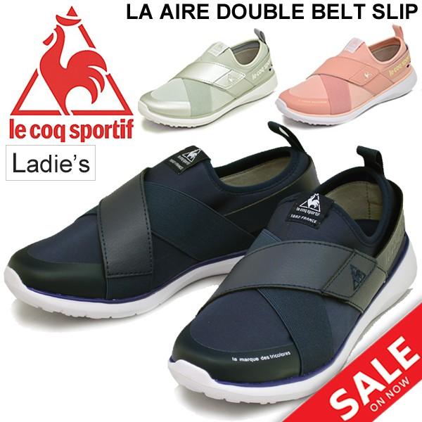 スリップオン シューズ レディース スニーカー Le Coq Sportif ルコック La エール ダブルベルト スリッポン 軽量 女性 ベルクロ 靴 くつ Ql3njc09 Ql3njc09 World Wide Market 通販 Yahoo ショッピング