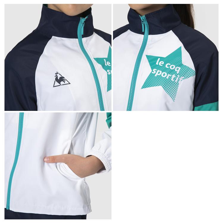 le coq sportif ジュニア ウィンドブレーカー 裏起毛 女の子