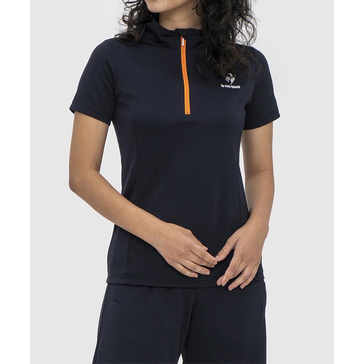 le coq sportif ルコック ハーフジップ 半袖シャツ レディース