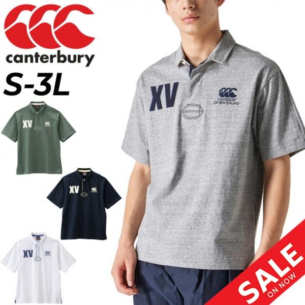 ポロシャツ 半袖 メンズ Canterbury カンタベリー ラガーシャツ スポーツ カジュアル ウェア ラグビー 男性 おしゃれ 紳士服 トップス Ra3 正規逆輸入品