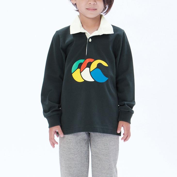 カンタベリー キッズ ラガーシャツ 長袖 子ども用 canterbury アグリー