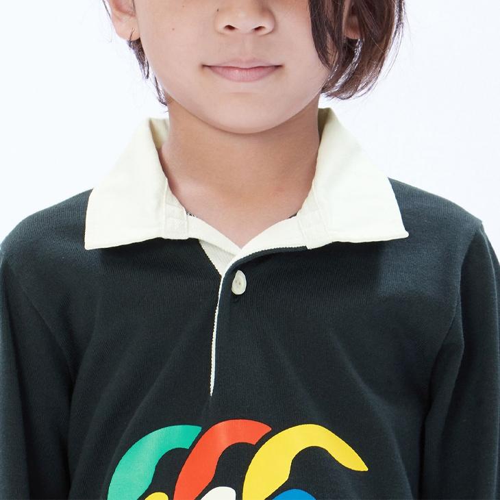 カンタベリー キッズ ラガーシャツ 長袖 子ども用 canterbury アグリー