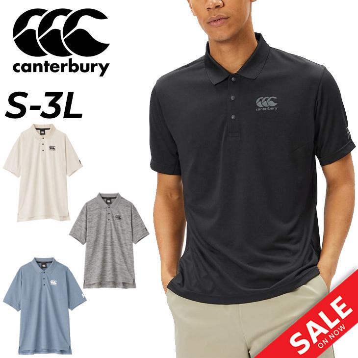 canterbury R+ RUGBY PLUS ポロシャツ 黒 カンタベリー（Canterbury） 半袖 ポロシャツ メンズ アールプラス R+
