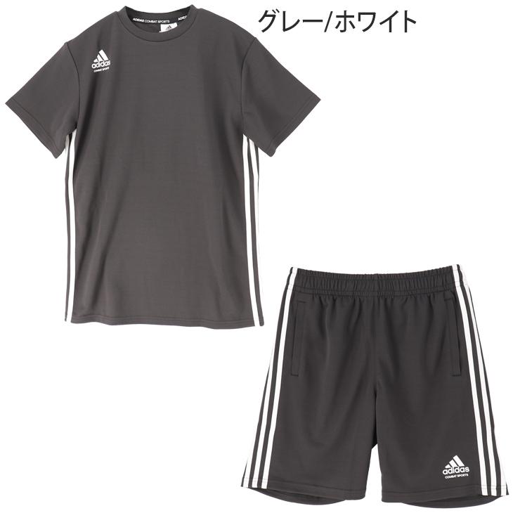 BLACK &Whiteグレー 半袖 スポーツウェア Mサイズ adidas（アディダス） 半袖Tシャツ ハーフパンツ 上下 メンズ