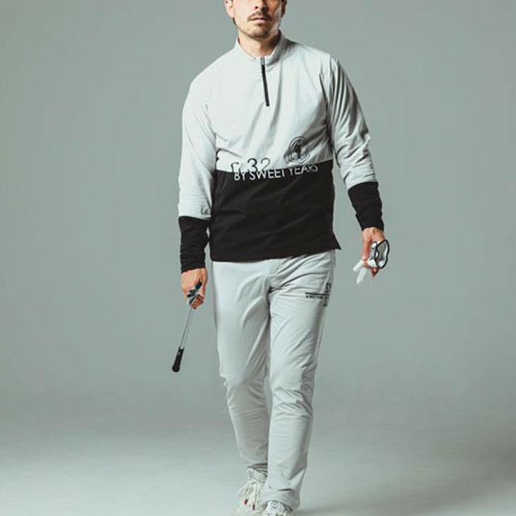 ゴルフウェア プルオーバージャケット 裏起毛 メンズ SY32 by