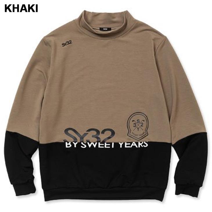 SY32 by SWEET YEARS GOLF メンズ モックネック 長袖シャツ