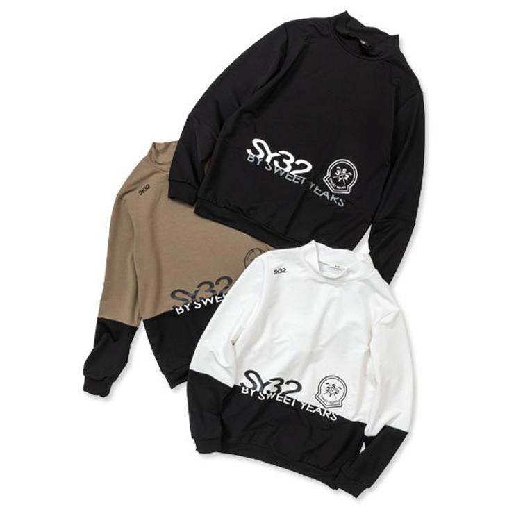 SY32 by SWEET YEARS GOLF メンズ モックネック 長袖シャツ