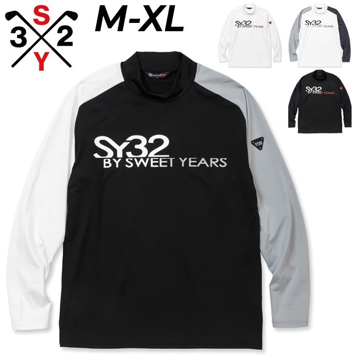 ◆新品現品限り◆SY32モックネック長袖シャツ SY32 by SWEET YEARS GOLF メンズ モックネック 長袖シャツ