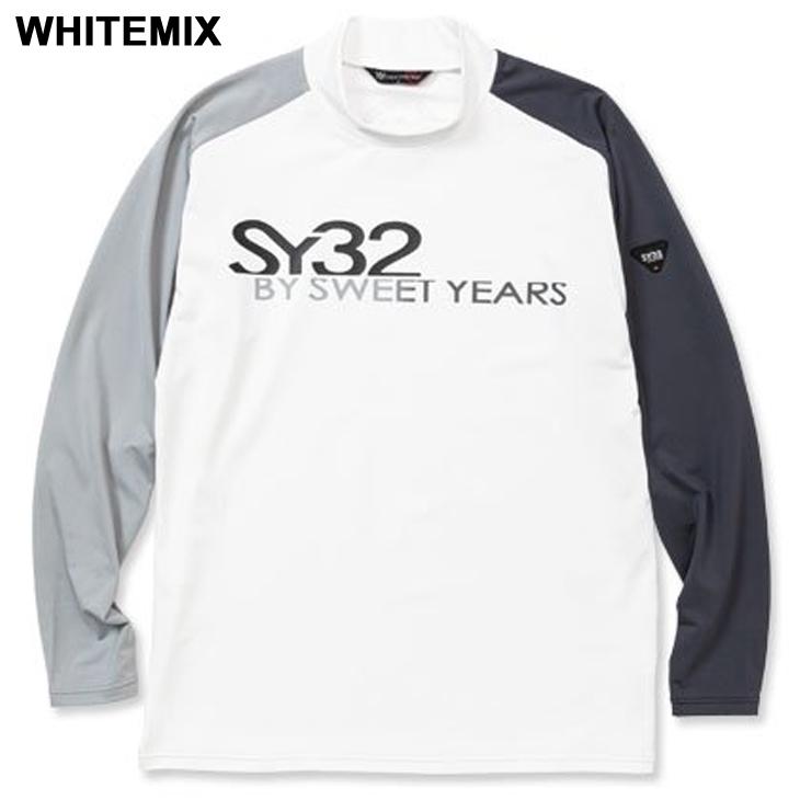 SY32 by SWEET YEARS GOLF メンズ モックネック 長袖シャツ