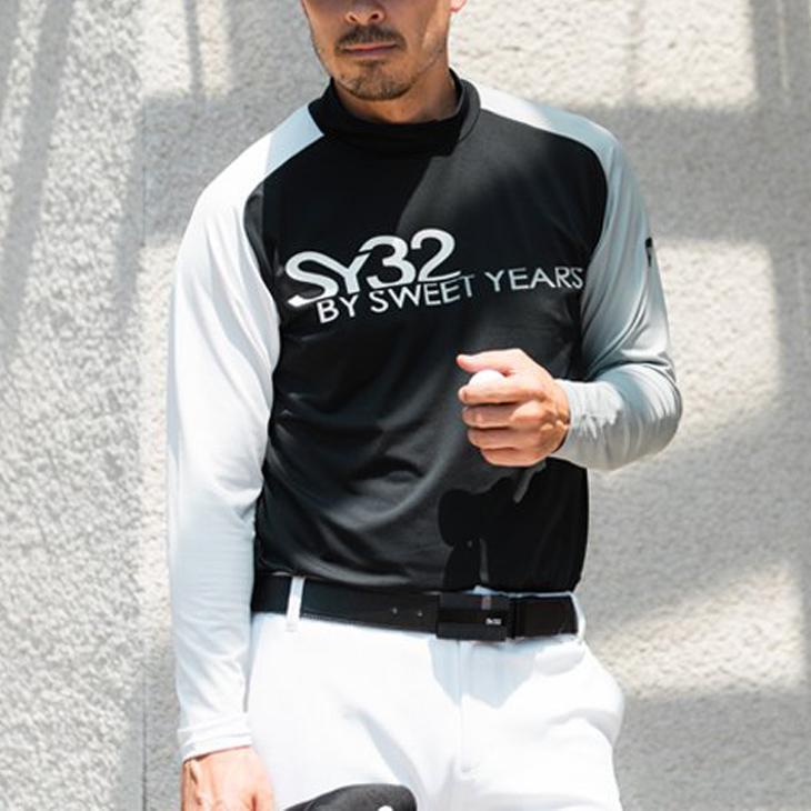 ◆新品現品限り◆SY32モックネック長袖シャツ SY32 by SWEET YEARS GOLF メンズ モックネック 長袖シャツ