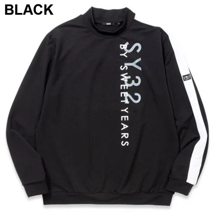 SY32 長袖　GOLFモックネックシャツ　メンズXL SY32 ゴルフ ロングスリーブモックネック ゴルフウェア メンズ