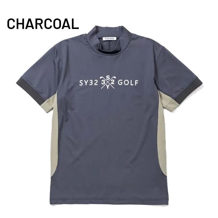 【SY32 SWEET YEARS】モックネックシャツ L グレー ロングスリーブモックネック SY32 ゴルフ ゴルフウェア メンズ