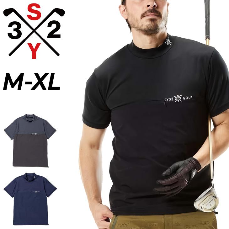 ◆新品現品限り◆SY32 モックネックシャツ SY32 by SWEET YEARS GOLF メンズ モックネック 長袖シャツ