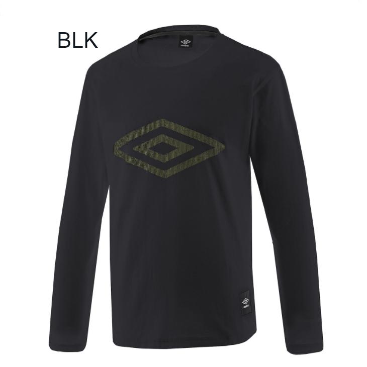 長袖 Tシャツ メンズ/umbro アンブロ コットンシャツ/スポーツウェア トレーニング サッカー 男性 クルーネック ビッグロゴ トップス/UMUQJB50｜w-w-m｜05