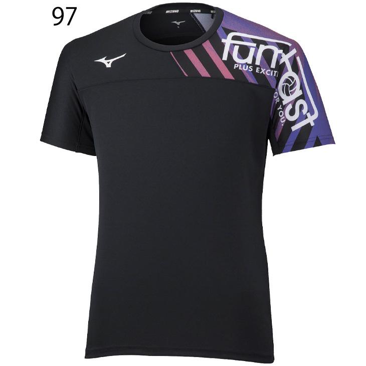 Mizuno バレーボール Tシャツ 黒赤 楽天市場】ミズノ MIZUNO バレーボール 応援Tシャツ