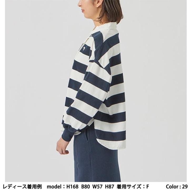 ラガーシャツ レディース 長袖 ポンチョ風/ンタベリー canterbury