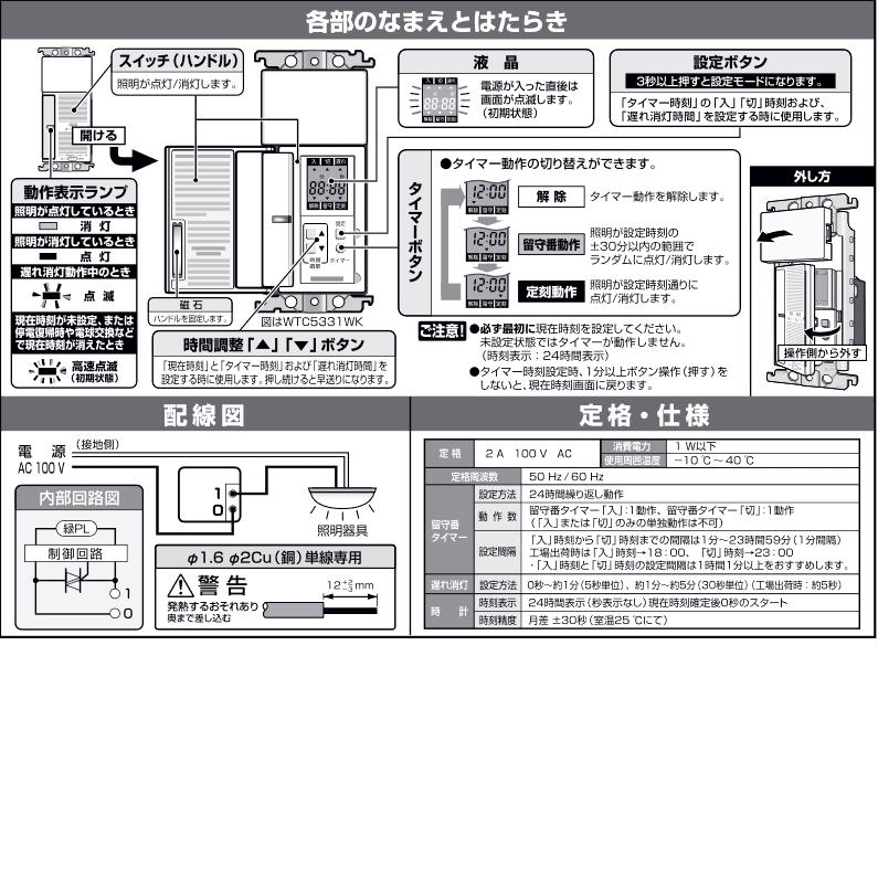 Panasonic（パナソニック） オン オフ タイマースイッチ あけたら