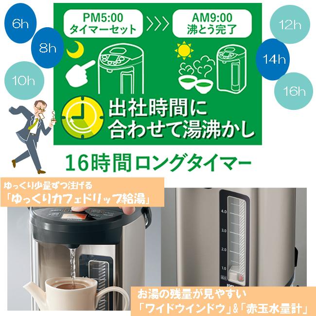 象印（ZOJIRUSHI） 電気ポット 5l 保温 大容量 ステンレスボディ