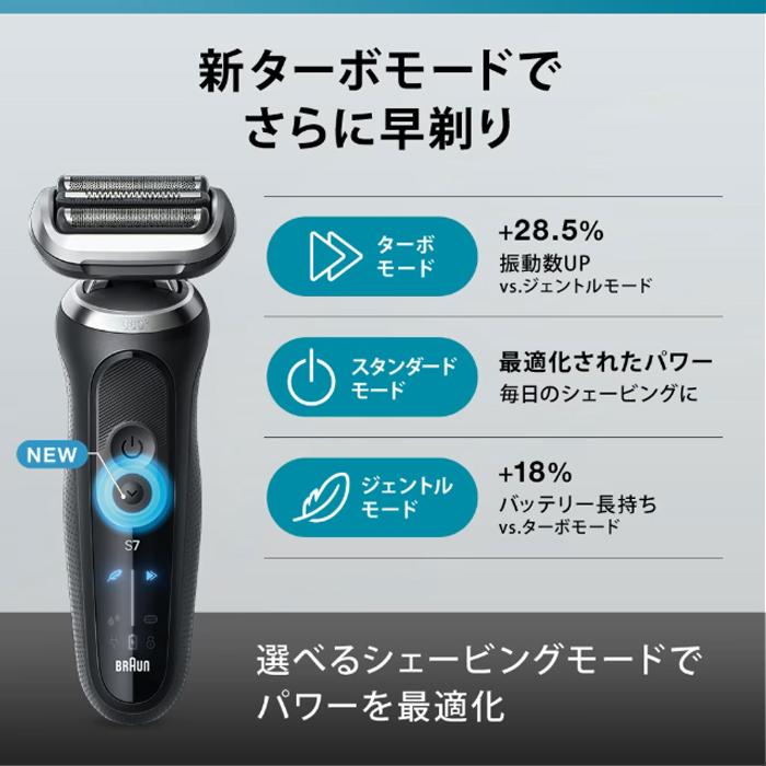 電気シェーバー ブラウン シリーズ7 ヒゲトリマー 充電式 防水 3枚刃