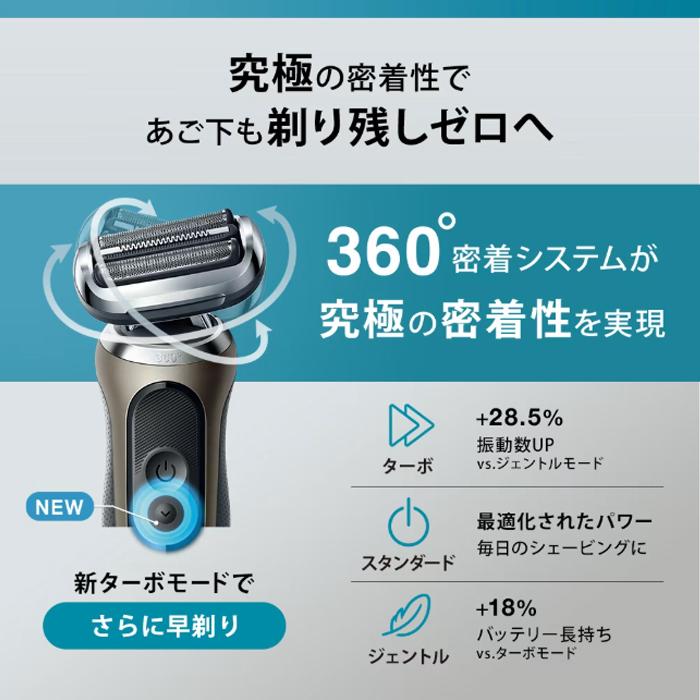電気シェーバー ブラウン シリーズ7 ヒゲトリマー 充電式 防水 3枚刃