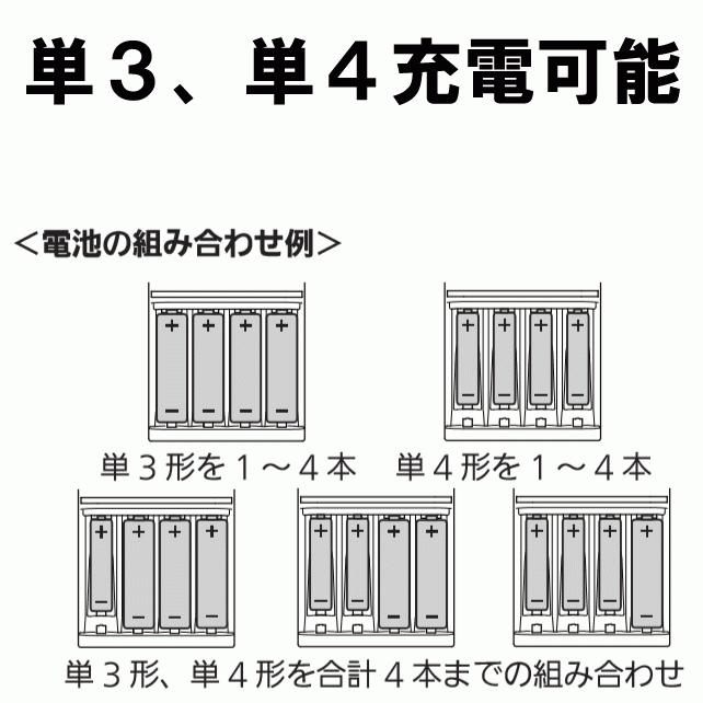 エネループ エボルタ 充電器 のみ 単3 単4 4本充電 BQ-CC83 パナソニック 新品 正規品 パッケージ無し｜w-yutori｜04