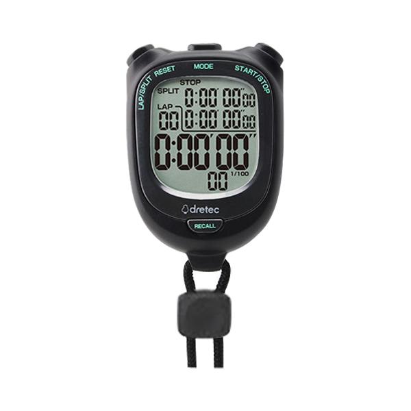 ドリテック ストップウォッチ タイマー 消音 ラップタイム スプリット