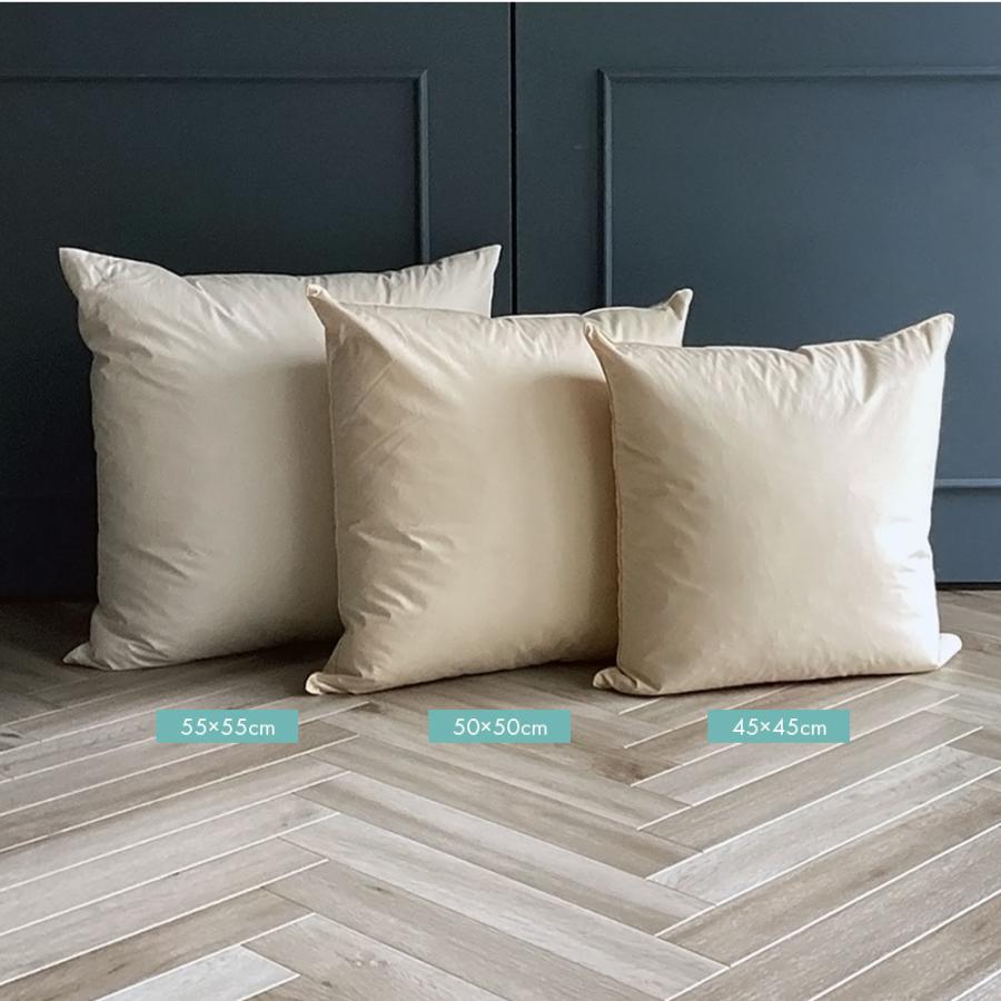 フェザー クッション ヌード 中身 40×40cm 四角 スクエア 羽根