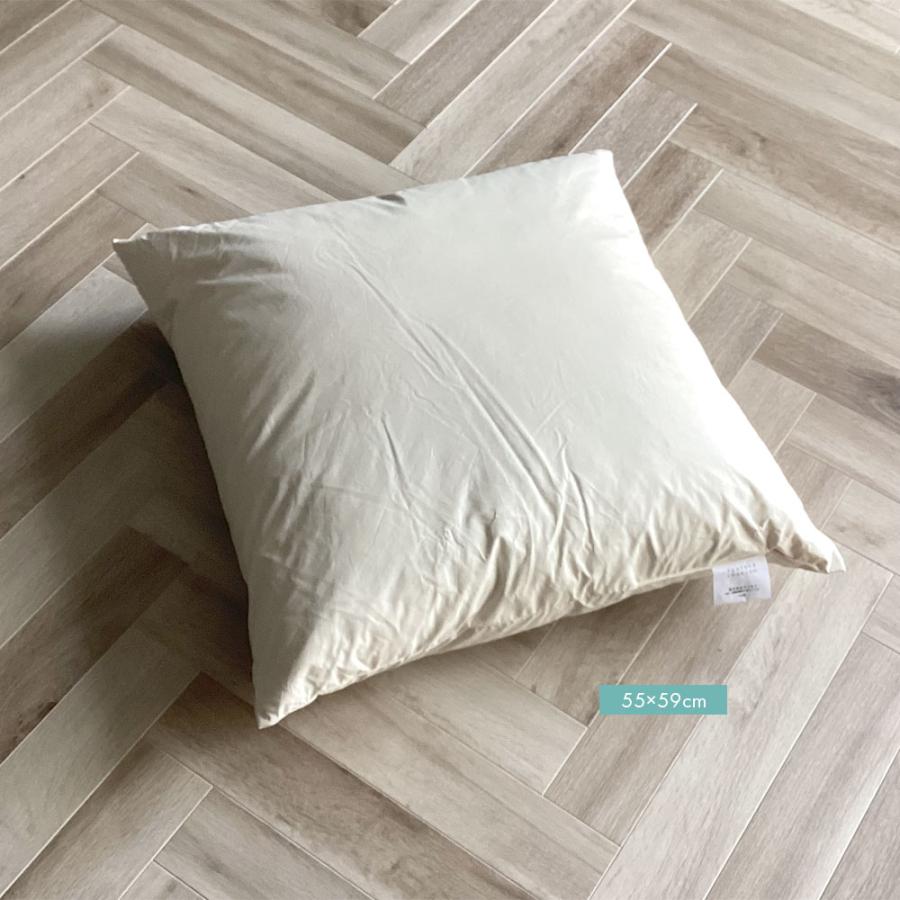 フェザー 座布団 八端判 クッション ヌード ざぶとん 中身 59×63cm