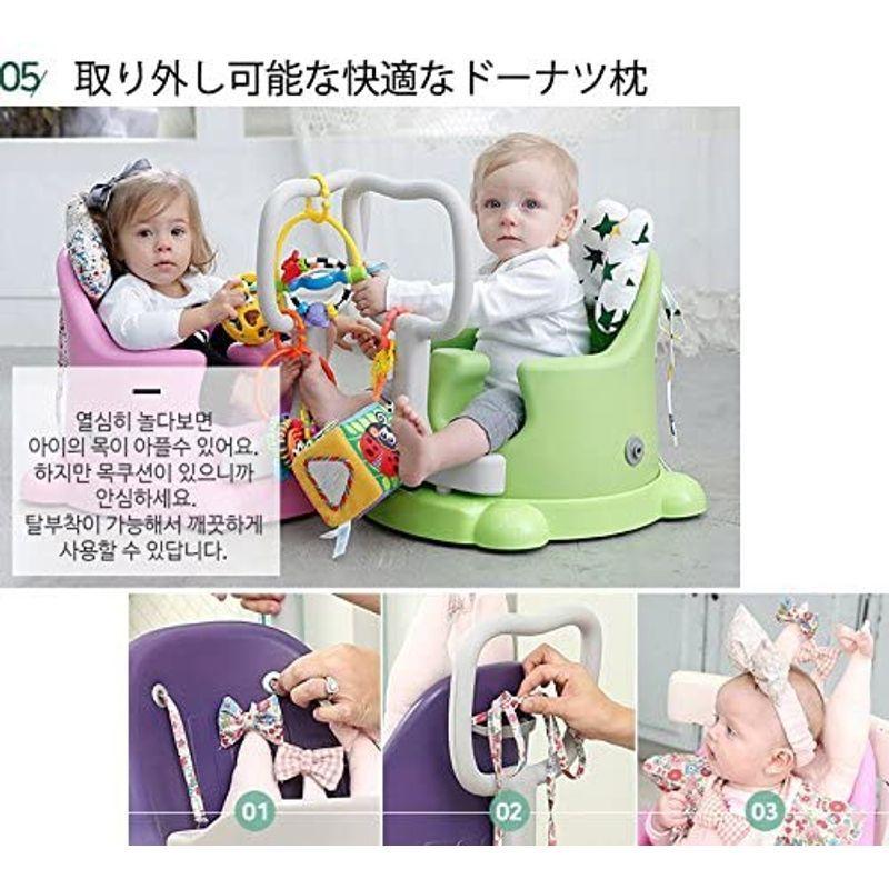 Push Go ジャンボ赤ちゃんソファ 離乳食椅子 椅子よちよち歩きの補助器具 ブースターチェア ムービングカート トレイ ベビーラック チェア 和 枕クッションセッ ベビー用家具 和 本店
