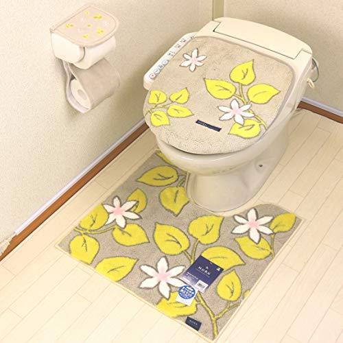 トイレマット 3点セット 洗浄暖房型 普通型 かわいい 共用タイプ トイレ用マット カバーセット ペーパーホルダー おしゃれ おしゃれ 北欧 リーフ オカ ベージュ かわいい 花 A B01msu9an8 25 和 ノルン 本店 人気高評価ショップが最安値挑戦