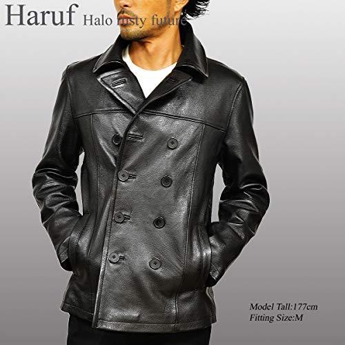 超安い 本革 Haruf Haruf ハルフ ピーコート Pコー 皮ジャン 革ジャン ライダースジャケット レザーコート レザージャケット メンズ トップス Rourevell Com