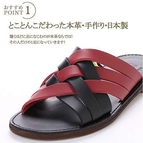 Italico イタリコ サンダル メンズ レザー 日本製 徳島 本革 編み込み コンビサンダル 2トーンカラー S 24cm 24 5cm キャメルxダークブラウン グラディエーターサンダル Gvcal Com