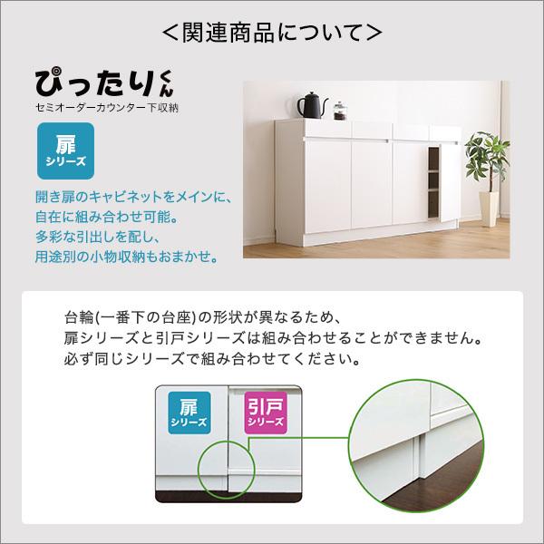 【新版】 【引戸シリーズ】セミオーダーカウンター下収納ぴったりくん キャビネット 幅80cm×奥行30cm 【Y3936326912】(24939円)