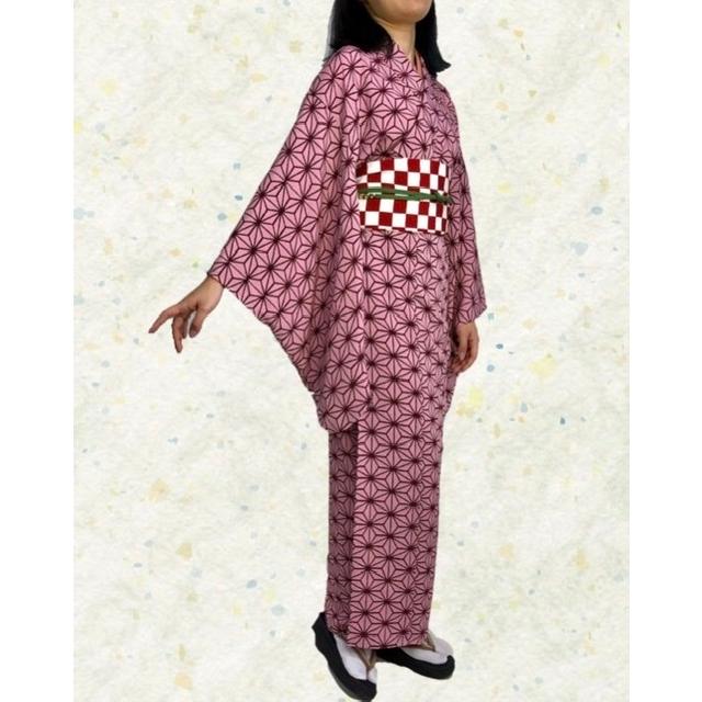 着物 02 【和柄 お正月 卒業式 麻の葉模様 市松模様】 : 和のこのみ