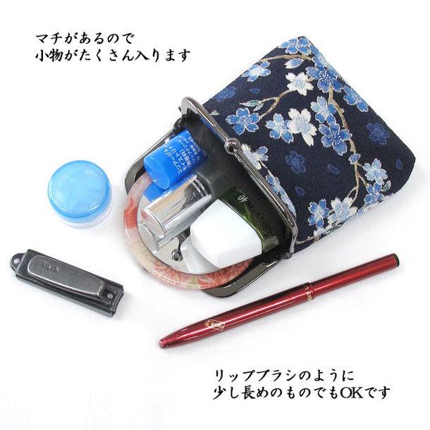 レトロ　煙草ケース　薬ケース　印籠　根付けあり 和柄がま口タバコケース(ちりめん/りんず) メンズレディース おしゃれ