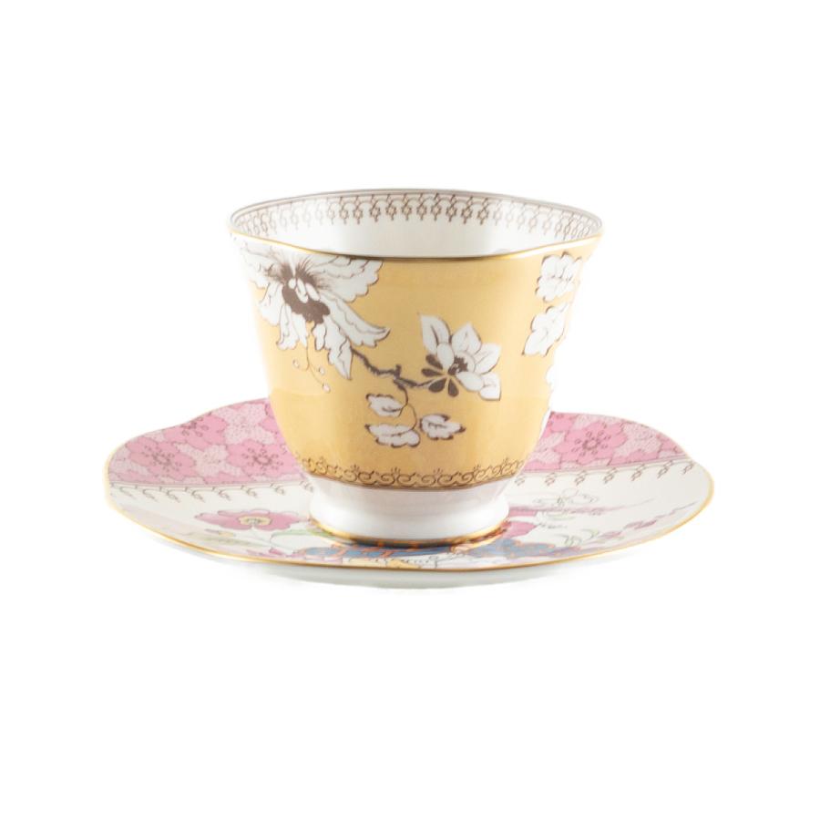 ウェッジウッド バタフライブルーム ティーカップ＆ソーサー イエロー 黄 コーヒー おしゃれ ブランド 花柄 蝶 10138