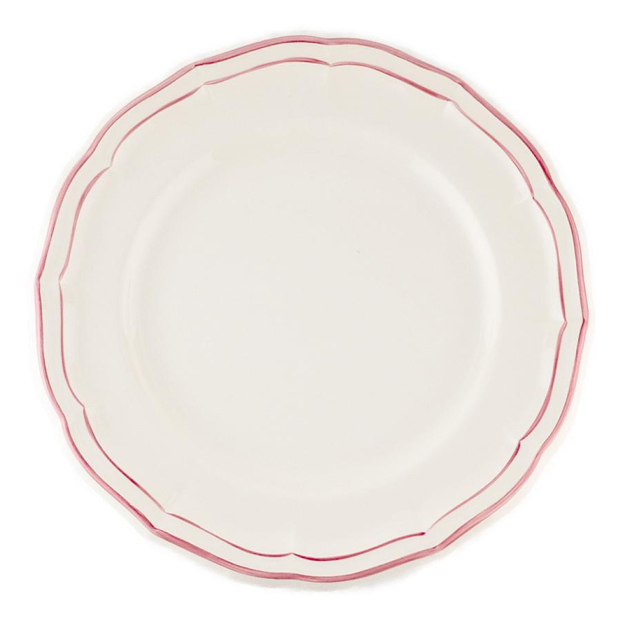 GIEN ジアン フィレ ローズ 大皿 26cm ピンク リム ディナー ワン
