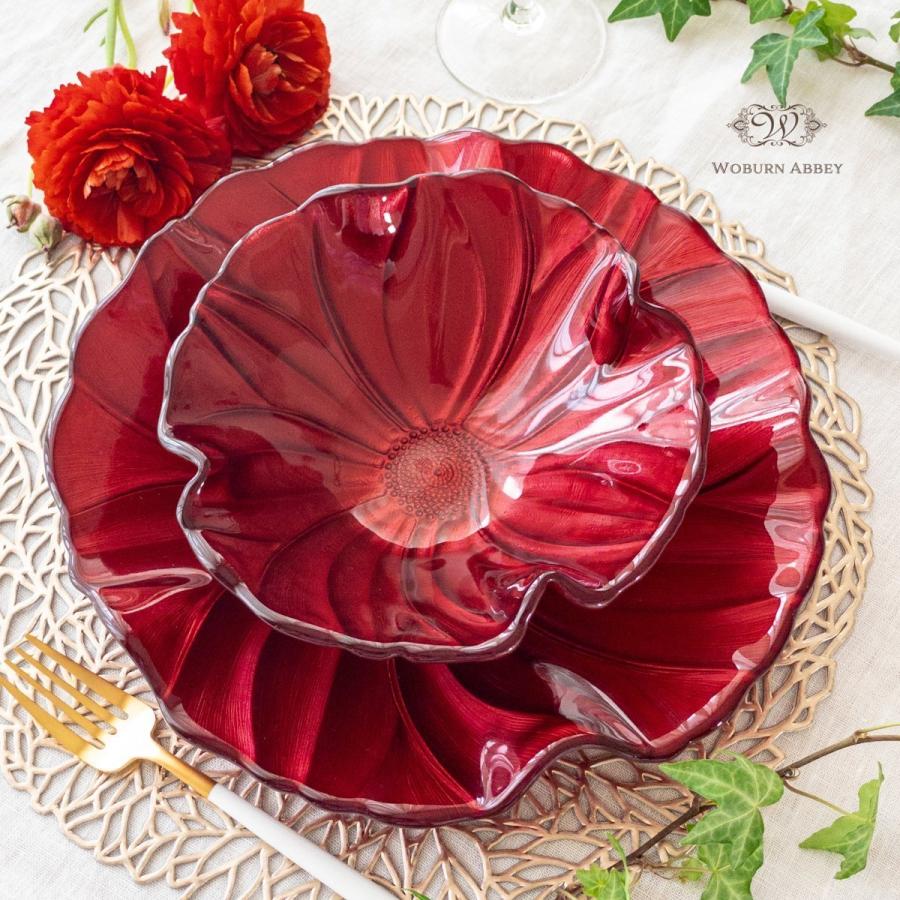 IVV イタリア製 ガラス プレート 大皿 食器 マグノリア 28cm 赤 IVV イタリア製 ガラス プレート 大皿 食器 マグノリア 28cm 赤