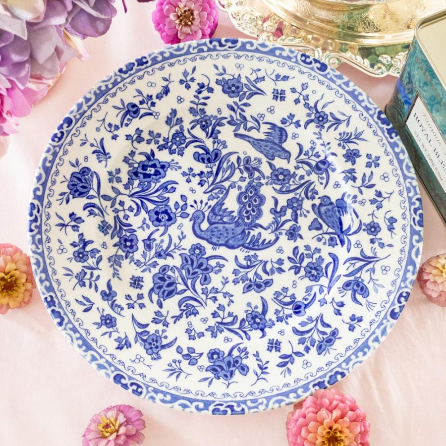 BURLEIGH バーレイ リーガルピーコック ブルー 中皿 リム 22cm BURLEIGH バーレイ リーガルピーコック ブルー 中皿 リム 22cm