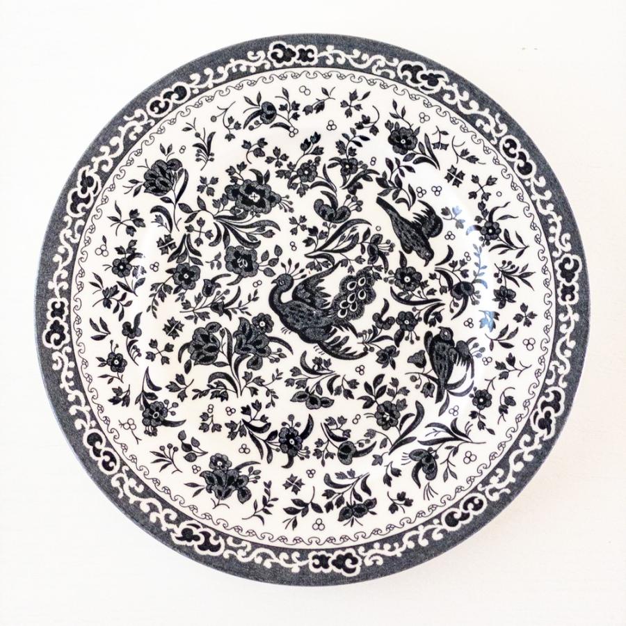 BURLEIGH バーレイ リーガルピーコック ブラック 中皿 リム 22cm BURLEIGH バーレイ リーガルピーコック ブラック 中皿 リム 22cm