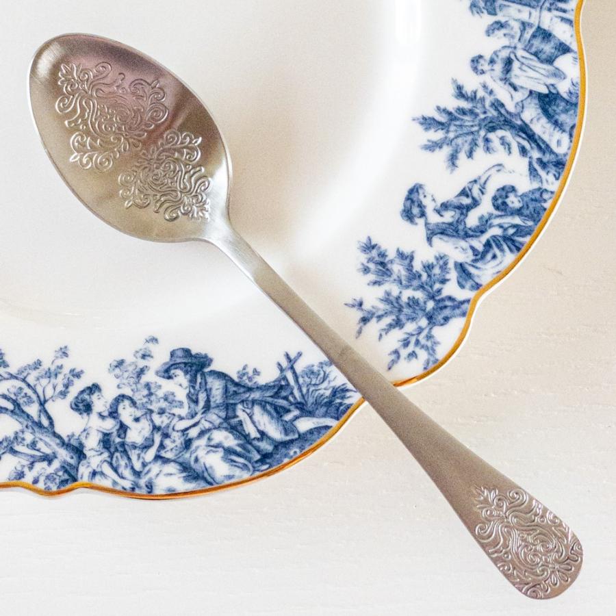 ティースプーン コーヒー ステンレス シルバー 小 アンティーク風  